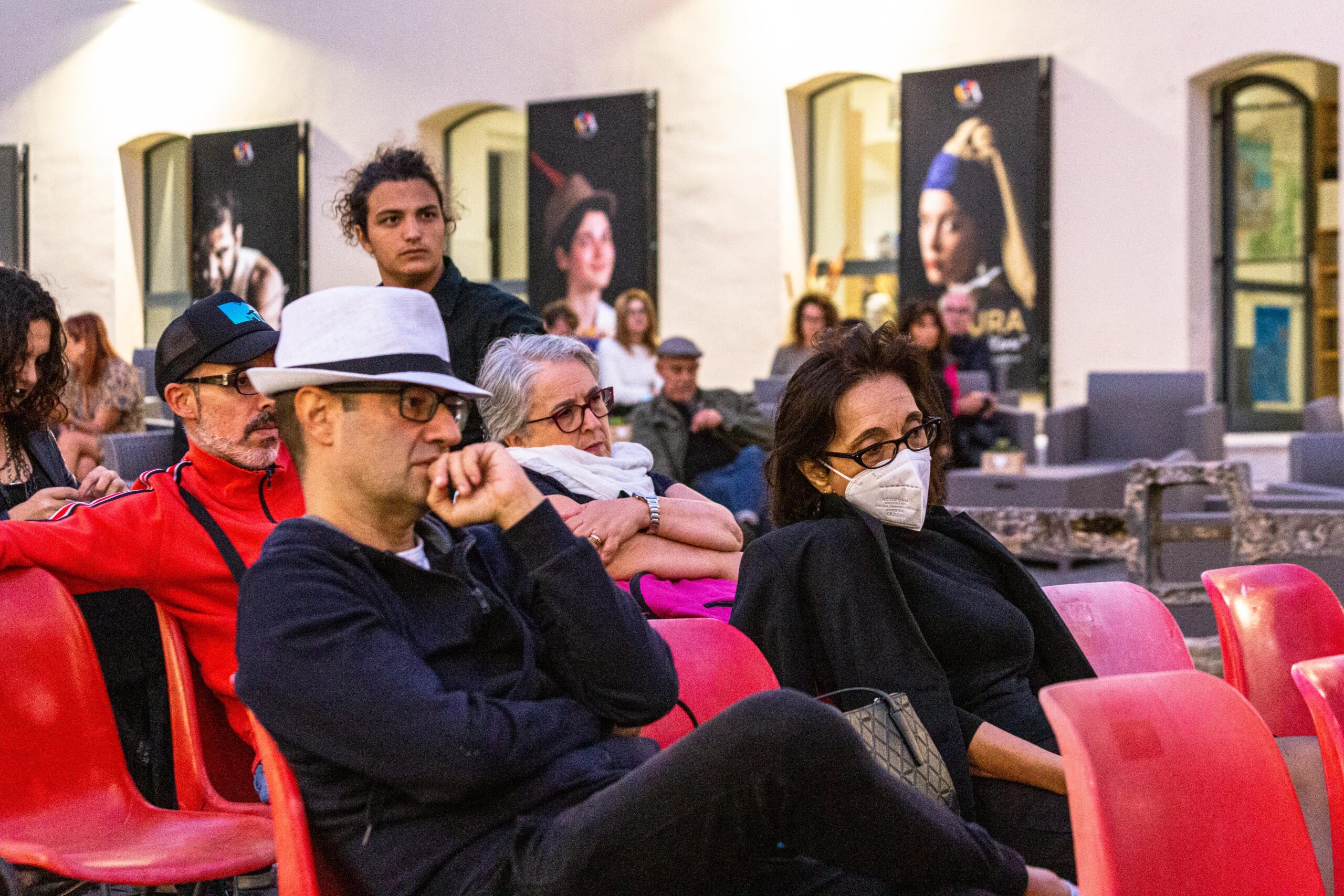 Artists talk, listening audience